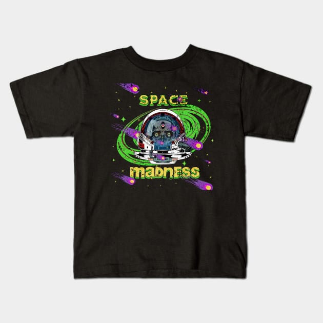 Space Madness (Calcium) Kids T-Shirt by Sapient House